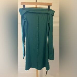 Women's Long Sleeve Mini Bodycon Dress - Wild Fable Dark Teal Green S